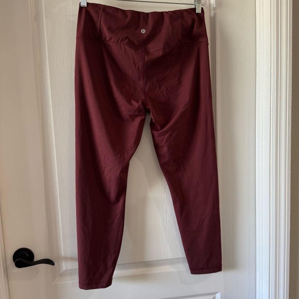 90 Degree By Reflex Burgundy Active Leggings Athleisure XL - Picture 7 of 8